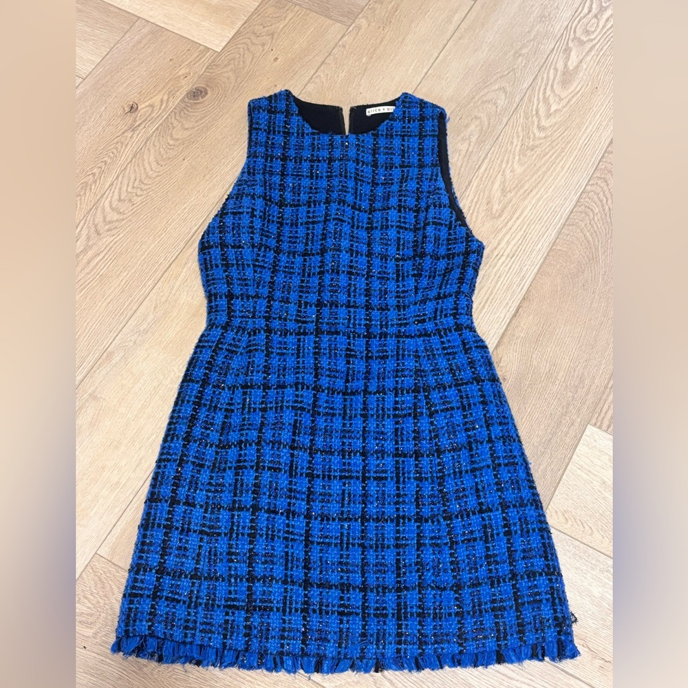 Alice + Olivia Metallic Tweed Minidress